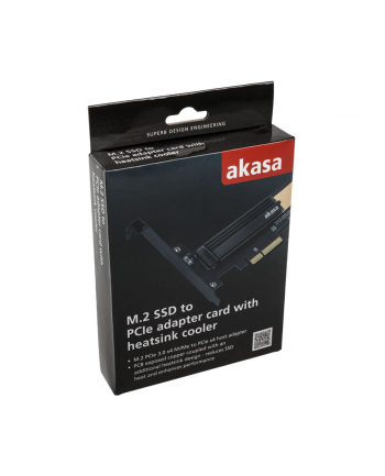 Akasa Adapter M.2 SSD - PCIe z chłodzeniem