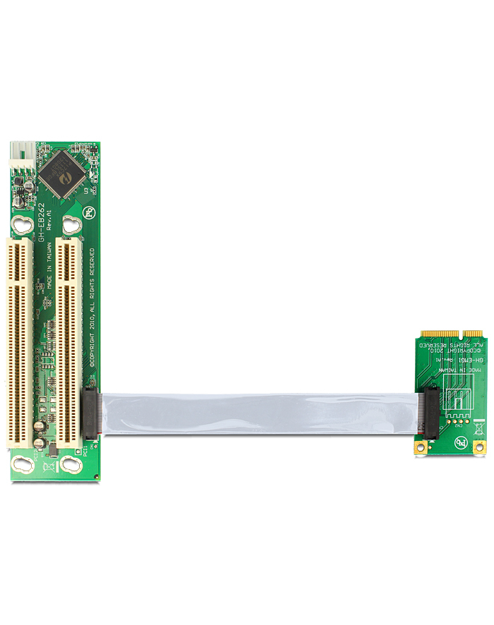 Delock Karta rozsz. Mini PCI Ex. > 2x PCI z elastycznym kablem 13cm lewostronna główny