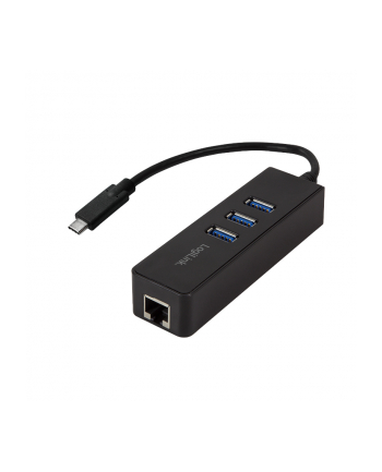 LOGILINK - Adapter USB 3.0 typu c na gigabit na 1x RJ45 i 3x USB 3.0 typ A