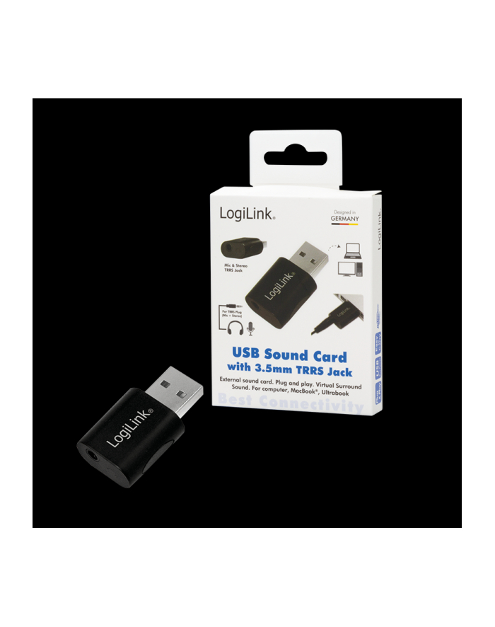 LOGILINK - Adapter USB z 3,5 mm wtykiem TRRS główny