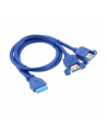 Akyga Adapter with cable AK-CA-62 2x USB 3.0 A (f) / USB 3.0 19-pin header (f) - nr 1
