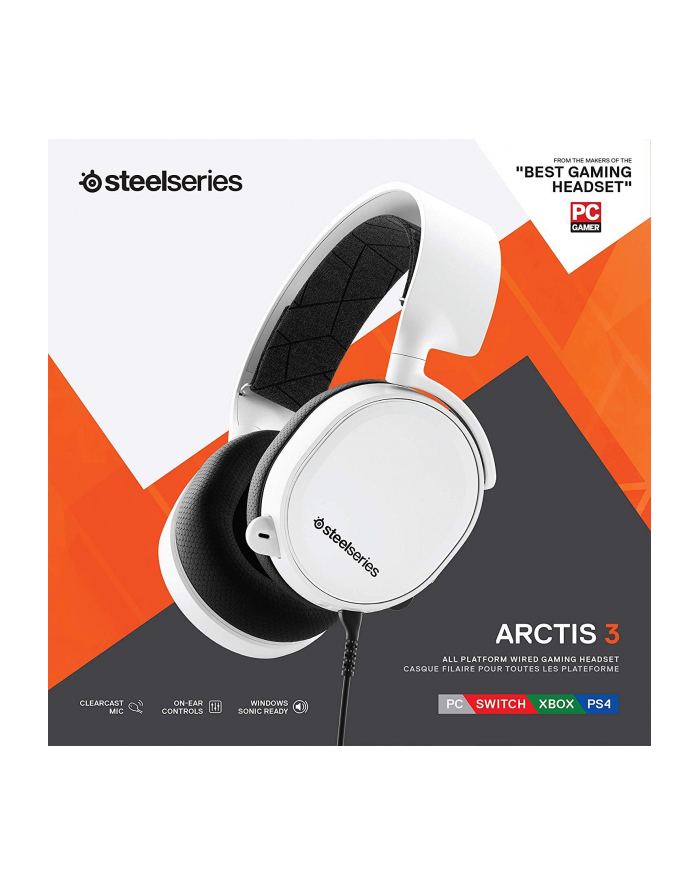Steel Series SteelSeries Słuchawki Arctis 3 (Edycja 2019) Białe główny