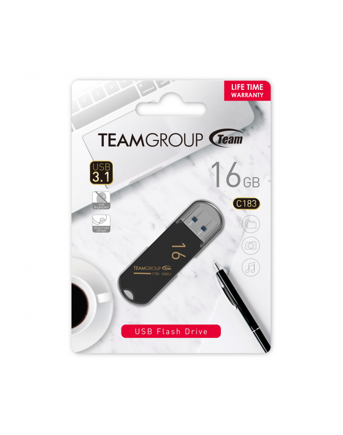 Team Group Pamięć USB C183 16GB USB 3.0 Czarna główny