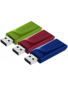 Flashdrive Verbatim USB DRIVE 2.0 STORE N GO SLIDER 3x16GB Red/Blue/Green - nr 6