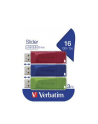 Flashdrive Verbatim USB DRIVE 2.0 STORE N GO SLIDER 3x16GB Red/Blue/Green - nr 8