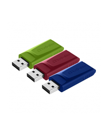 Flashdrive Verbatim USB DRIVE 2.0 STORE N GO SLIDER 3x16GB Red/Blue/Green