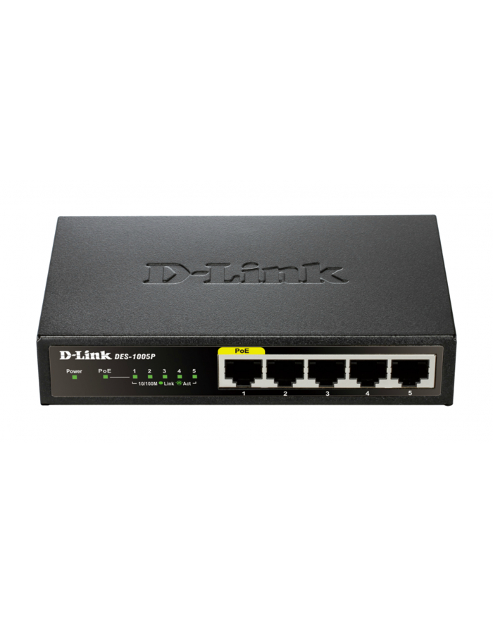 D-Link 5-Port 10/100/1000Mbps Gigabit PoE+ Switch, 60W power budget główny