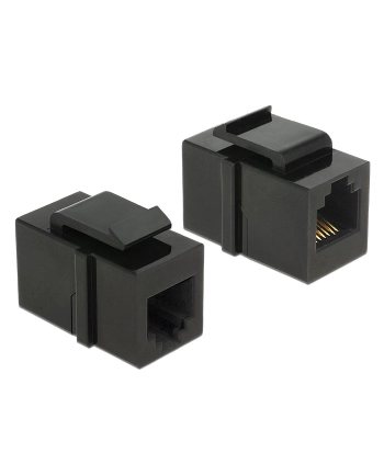 Delock Keystone Moduł RJ12 > RJ12 Cat.3 czarny