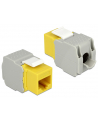 MODUŁ KEYSTONE GNIAZDO RJ45->LSA UTP CAT 6 DO PUSZKI MONTAŻOWEJ ŻÓŁTY DELOCK - nr 3