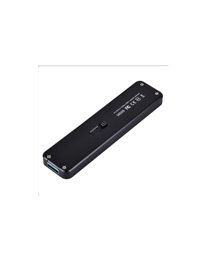 Silverstone SST-MS09B M.2 SATA external SSD Enclosure, USB 3.1 Gen 2, black główny