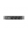 Lanberg  listwa zasilająca Rack PDU 10'' 1U 16A, 3x 230v Shucko 2m, czarna - nr 2