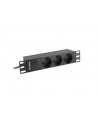 Lanberg  listwa zasilająca Rack PDU 10'' 1U 10A, 3x 230v Shucko 2m, czarna - nr 6