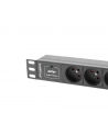 lanberg Listwa zasilająca Rack PDU 10 1U 3x PL 2m 10A czarna C14 - nr 12