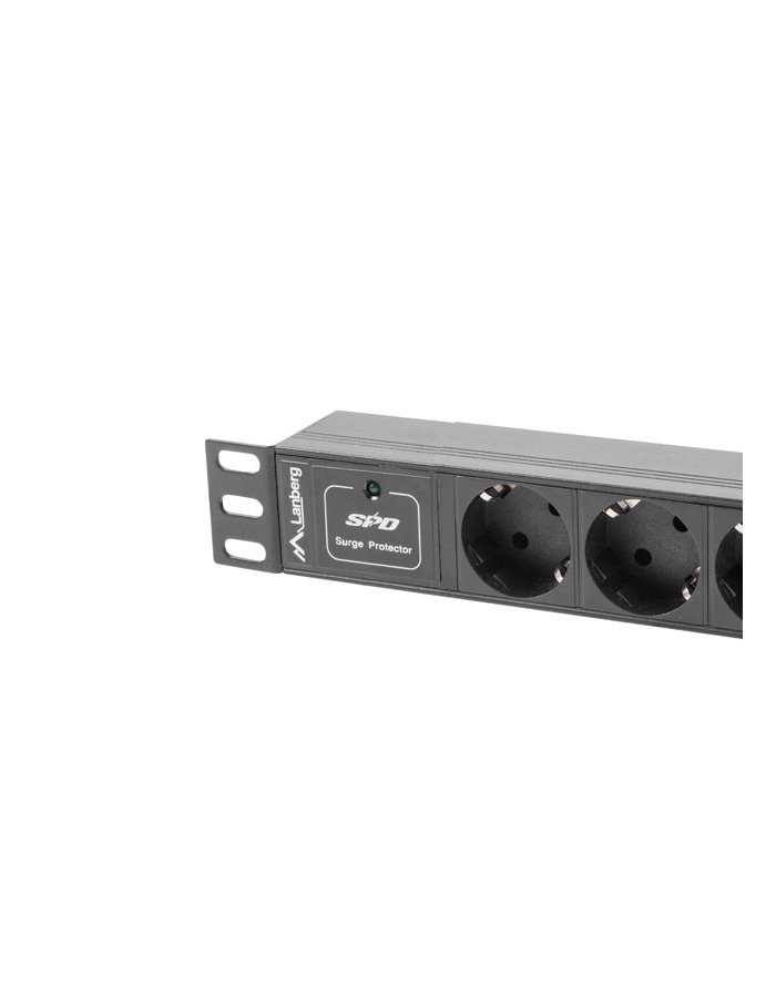 lanberg Listwa zasilająca Rack PDU 10 1U 3x Schuko 2m 10A czarna C14 główny