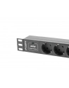 lanberg Listwa zasilająca Rack PDU 10 1U 3x Schuko 2m 10A czarna C14 - nr 7