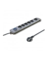 qoltec Listwa antyprzepięciowa Quick Switch, 6 gniazd, 3m, szara - nr 2
