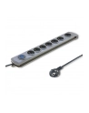 qoltec Listwa antyprzepięciowa Quick Switch, 8 gniazd, 1,8m, szara - nr 3