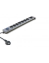 qoltec Listwa antyprzepięciowa Quick Switch, 8 gniazd, 1,8m, szara - nr 4