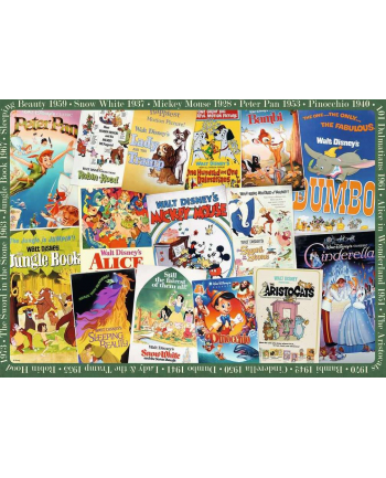 Puzzle 1000el Folmowe plakaty Disneya 198740 RAVENSBURGER