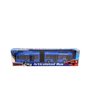 Autobus miejski przegubowy 1:48 niebieski TEAMA