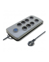 Qoltec Listwa antyprzepięciowa Quick Switch | 8 gniazd | szary | 2.5m - nr 1