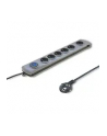 Qoltec Listwa antyprzepięciowa Quick Switch | 6 gniazda | szary | 3m - nr 2