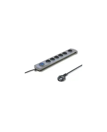 Qoltec Listwa antyprzepięciowa Quick Switch | 6 gniazda | szary | 3m