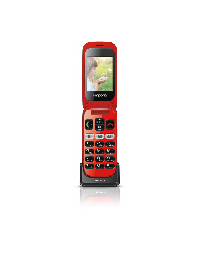 emporia Telefon One V200 czarno-czerwony główny