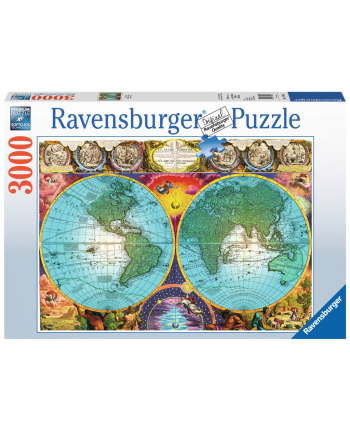 Puzzle 3000el Zabytkowa mapa Świata 170746 RAVENSBURGER