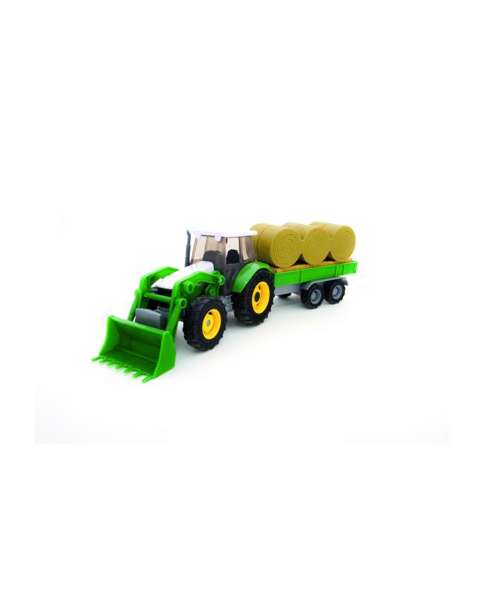 Traktor spychacz + naczepa zielony TEAMA główny