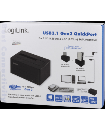 logilink Stacja dokująca USB3.0 dla 2.5/3.5 SATA HDD/SDD