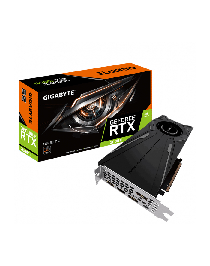 gigabyte Karta graficzna GeForce RTX 2080 Ti TURBO 11GB GDDR6 352BIT 3DP/3HDMI/USB-c główny