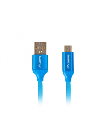 lanberg Kabel Premium USB micro BM - AM 2.0 1m niebieski QC 3.0