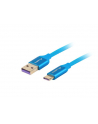 lanberg Kabel Premium USB CM - AM 2.0 0.5m niebieski 5A - nr 12