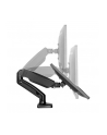 techly Ramię biurkowe LED/LCD 13-27 cali 6kg ze sprężyną gazową, audio/USB - nr 33