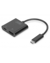 digitus Adapter graficzny HDMI 4K 60Hz UHD na USB 3.1 Typ C, Power Delivery z audio, czarny, aluminiowy - nr 1