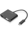 digitus Adapter graficzny HDMI/ VGA 4K 30Hz UHD/ FHD na USB 3.1 Typ C, z audio, czarny, aluminiowy - nr 6