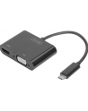 digitus Adapter graficzny HDMI/ VGA 4K 30Hz UHD/ FHD na USB 3.1 Typ C, z audio, czarny, aluminiowy - nr 7