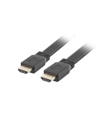 lanberg Kabel HDMI-HDMI v2.0 1.8m czarny płaski 4K 60Hz, pełna miedź