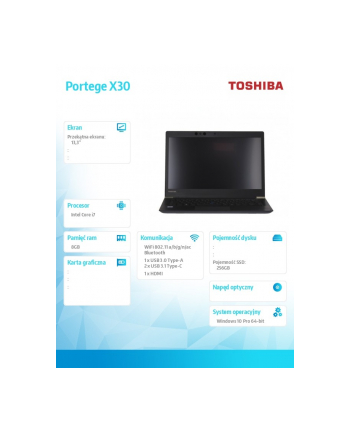 toshiba Notebook Portege X30-E-14M W10PRO i7-8550U/8/256/integr/13.3''