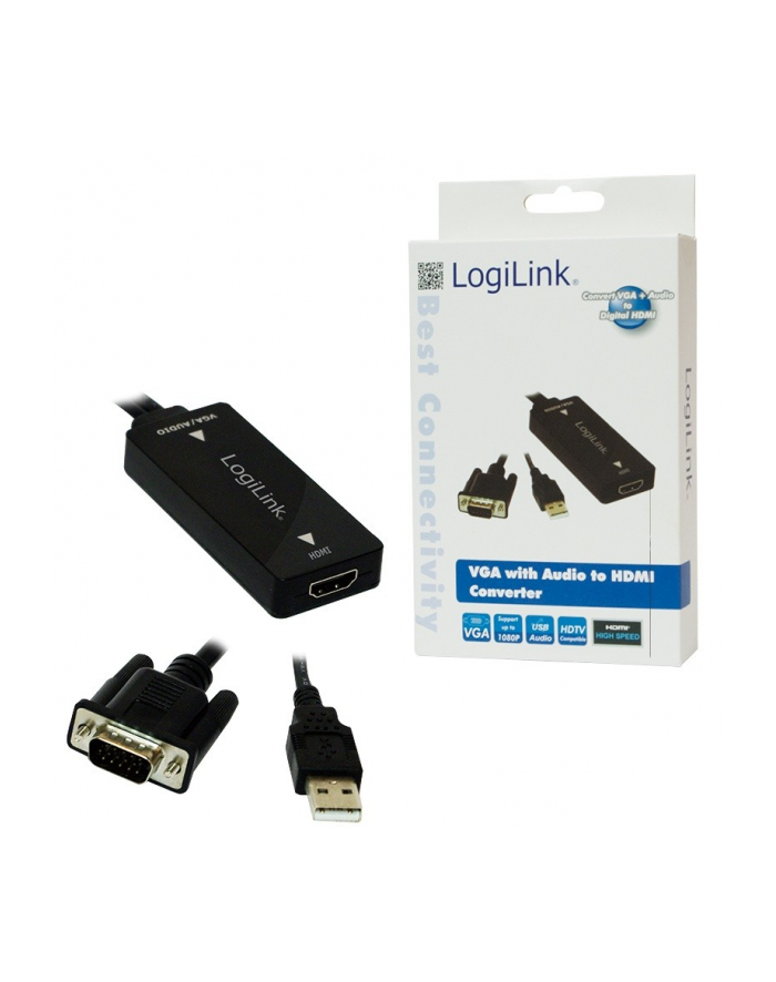 logilink Konwerter VGA do HDMI z audio główny