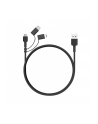 aukey CB-BAL5 3w1 nylonowy ultraszybki Quick Charge micro USB | USB C | Lightning | 1.2m - nr 1