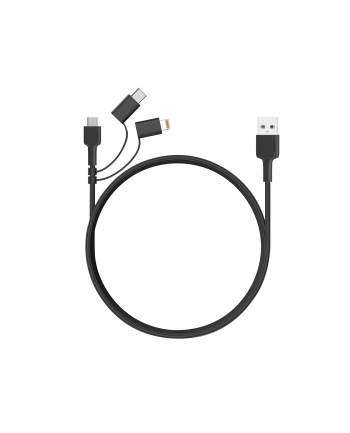aukey CB-BAL5 3w1 nylonowy ultraszybki Quick Charge micro USB | USB C | Lightning | 1.2m