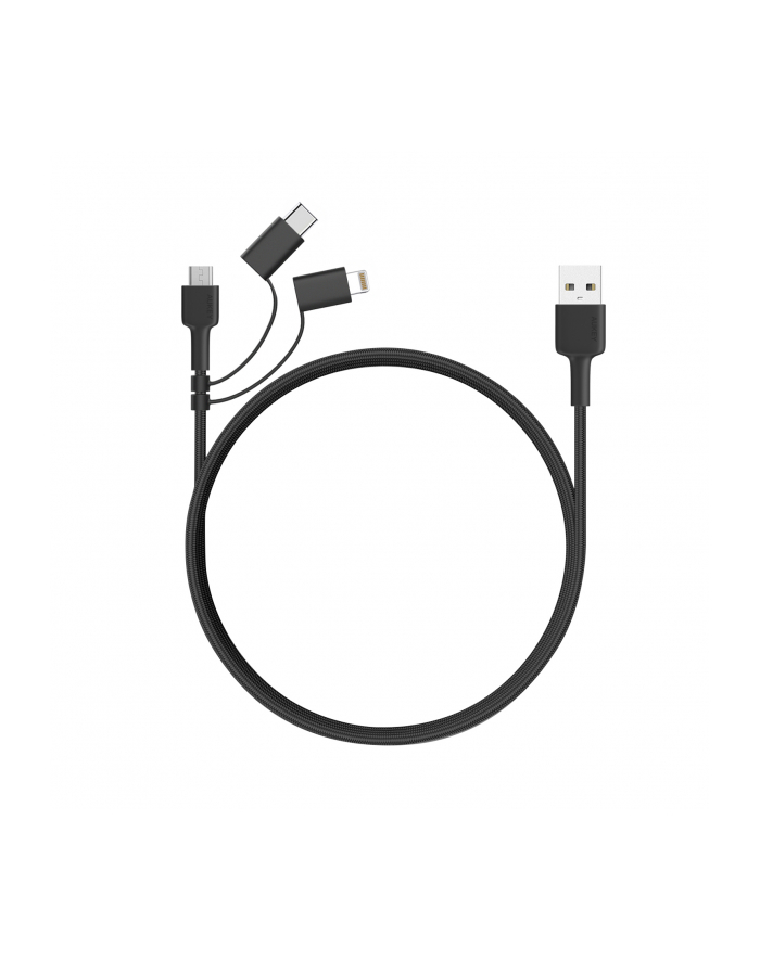 aukey CB-BAL5 3w1 nylonowy ultraszybki Quick Charge micro USB | USB C | Lightning | 1.2m główny