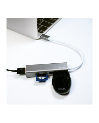 logilink Hub USB-C 3.0 3 porty z czytnikiem kart