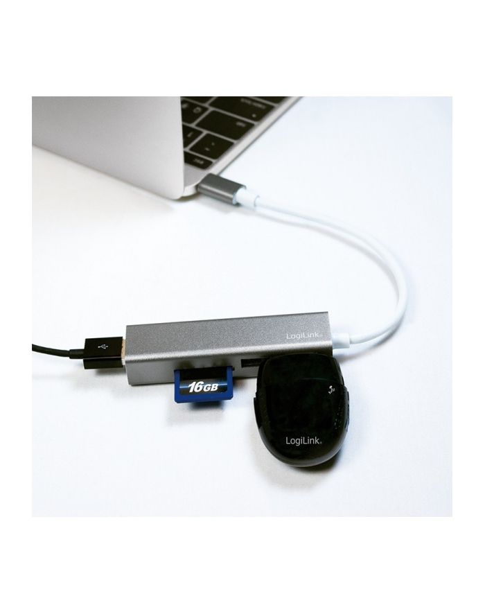 logilink Hub USB-C 3.0 3 porty z czytnikiem kart główny