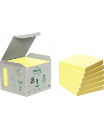 3m Bloczki ekologiczne Post-it 77x77mm 6 bloków po 100 sztuk 654-1B