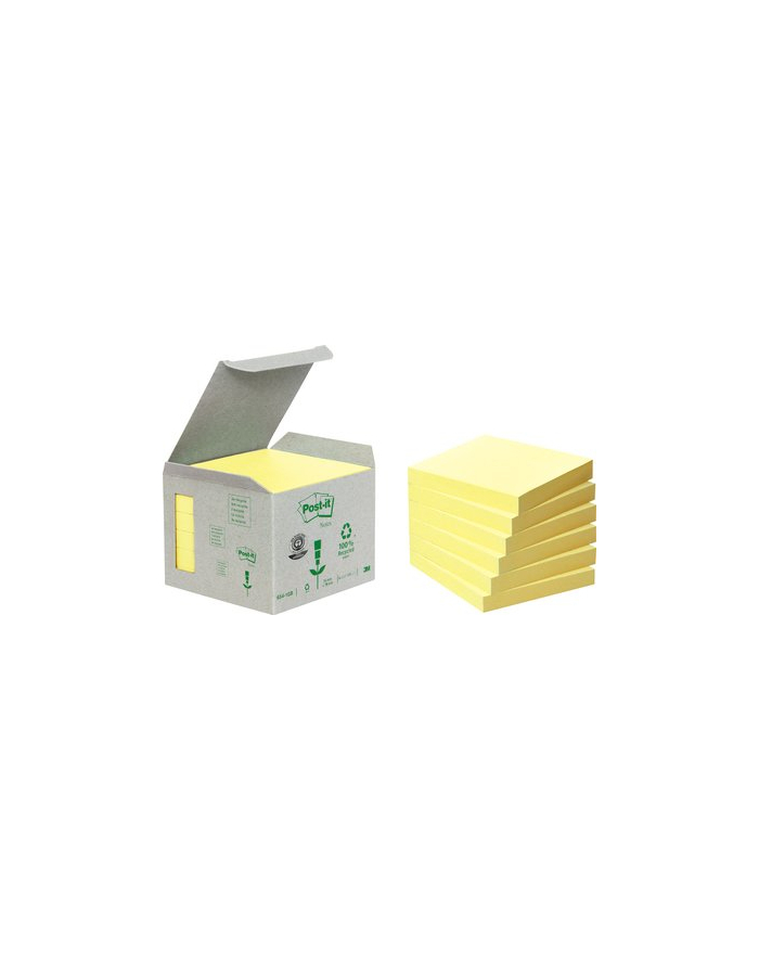 3m Bloczki ekologiczne Post-it 77x77mm 6 bloków po 100 sztuk 654-1B główny
