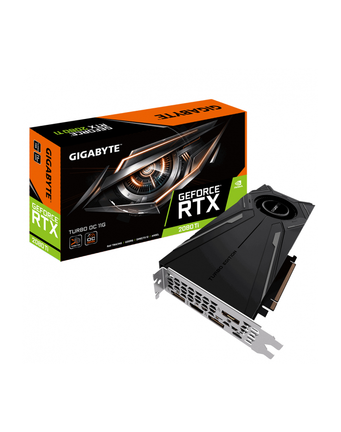 gigabyte Karta graficzna GeForce RTX 2080 Ti TURBO OC 11GB GDDR6 352bit 3DP/HDMI/USB-c główny