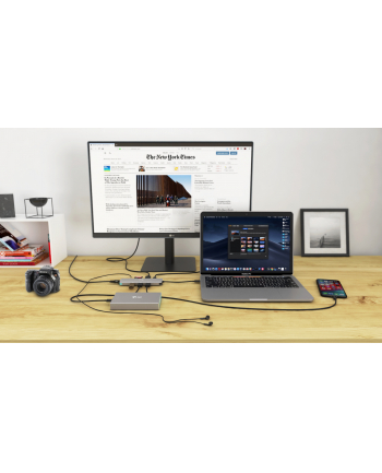 i-tec USB-C Metal Nano Stacja Dokująca 1x HDMI 4K Ultra HD 3840 x 2016 @ 30Hz 1x czytnik SD 1x czytnik micro SD 1x Ethernet GLAN RJ-45 port 1x